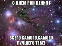 с днем рождения ! всего самого,самого лучшего тебе!