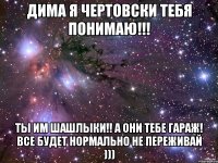 Дима я чертовски тебя понимаю!!! Ты им шашлыки!! А они тебе гараж! Все будет нормально не переживай )))