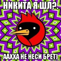 Никита я шл?. аахха не неси БРЕТ)