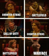 Counter-Strike Battlefield Call of Duty Counter-Strike Battlefield Warface