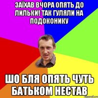 заїхав вчора опять до лильки! так гуляли на подоконику ШО БЛЯ ОПЯТЬ ЧУТЬ БАТЬКОМ НЕСТАВ