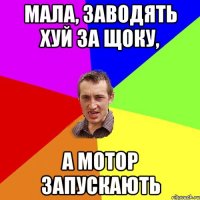 МАЛА, ЗАВОДЯТЬ ХУЙ ЗА ЩОКУ, А МОТОР ЗАПУСКАЮТЬ