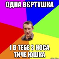 Одна вєртушка і в тебе з носа тиче юшка