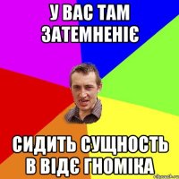 у вас там затемненіє сидить сущность в відє гноміка