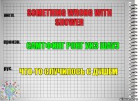 Something wrong with shower Самтфинг ронг уиз шауэ Что-то случилось с душем