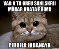 vad k tii greu sani skrii makar odata primu pidrila iobanaya