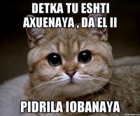 Detka tu eshti axuenaya , da el ii pidrila iobanaya