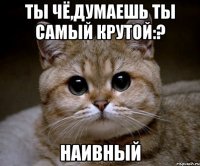 Ты чё,думаешь ты самый крутой:? Наивный