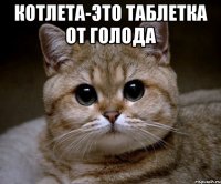 Котлета-это таблетка от голода 