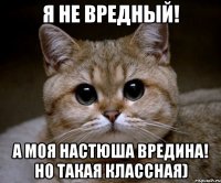 Я НЕ ВРЕДНЫЙ! А МОЯ НАСТЮША ВРЕДИНА! НО ТАКАЯ КЛАССНАЯ)