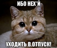 ибо нех*й уходить в отпуск!