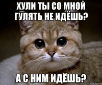 хули ты со мной гулять не идёшь? а с ним идёшь?