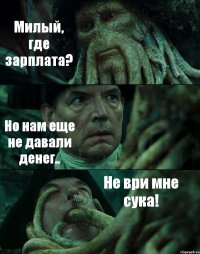 Милый, где зарплата? Но нам еще не давали денег.. Не ври мне сука!