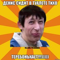 Денис сидит в туалете тихо ТЕРЕБОНЬКАЕТ!!!)))))