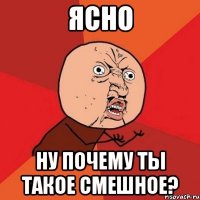 ясно ну почему ты такое смешное?