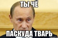 Ты чё паскуда тварь