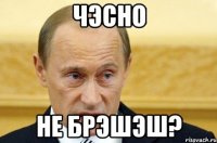 Чэсно Не брэшэш?