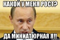 Какой у меня рост? да миниатюрная Я!!