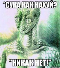 *Сука как нахуй? "Никак нет!"