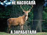 НЕ НАСОСАЛА А ЗАРАБОТАЛА