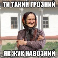 ти такий грозний як жук навозний
