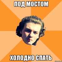 Под мостом холодно спать