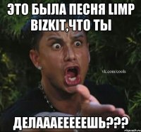 это была песня Limp Bizkit,что ты делаааееееешь???