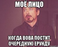 Моё лицо Когда Вова постит очередную ерунду
