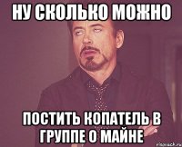 ну сколько можно постить копатель в группе о майне