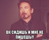  Вк сидишь и мне не пишешь!!