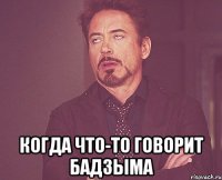  Когда что-то говорит Бадзыма