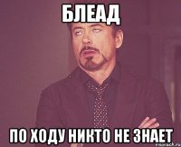 блеад по ходу никто не знает