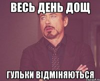 Весь день дощ гульки відміняються