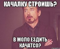 Качалку строишь? В моло ездить качатсо?