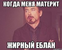 когда меня материт жирный еблан