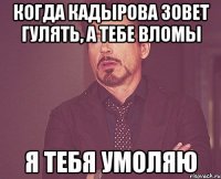 когда кадырова зовет гулять, а тебе вломы я тебя умоляю