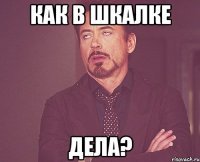 Как в шкалке дела?