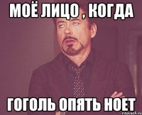 моё лицо , когда гоголь опять ноет