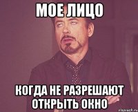 Мое лицо Когда не разрешают открыть окно