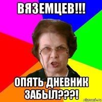 Вяземцев!!! Опять дневник забыл???!