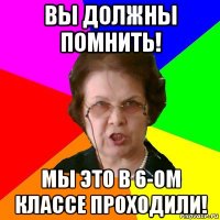 Вы должны помнить! Мы это в 6-ом классе проходили!