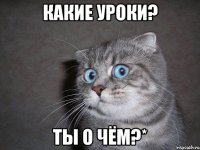 какие уроки? ты о чём?*