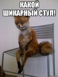 Какой шикарный стул! 