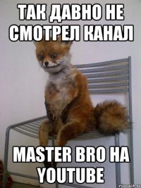 Так давно не смотрел канал Master bro на YouTube