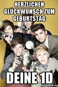 Herzlichen Glückwunsch zum Geburtstag Deine 1D