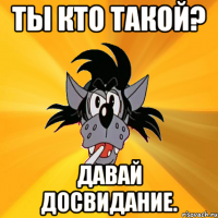 Ты кто такой? Давай досвидание.