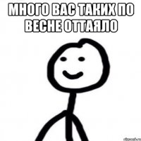 Много вас таких по весне оттаяло 