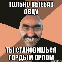 только выебав овцу ты становишься гордым орлом