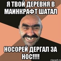 Я твой ДЕРЕВНЯ В МАИНКРАФТ ШАТАЛ Носорей дергал за нос!!!!