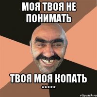 Моя твоя не понимать Твоя моя копать *****